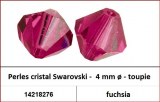 Perles cristal Swarovski -  4 mm a¸ - toupie - fuchsia 