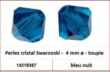 Perles cristal Swarovski -  4 mm a¸ - toupie - bleu nuit 