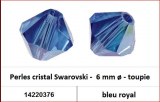Perles cristal Swarovski -  6 mm a¸ - toupie - bleu royal 