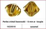 Perles cristal Swarovski -  6 mm a¸ - toupie - caramel 