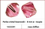 Perles cristal Swarovski -  8 mm a¸ - toupie - rose chiffon 