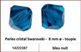 Perles cristal Swarovski -  8 mm a¸ - toupie - bleu nuit 