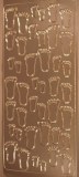 Motif autocollant: Pieds, feuille 10x24,5 cm, argent